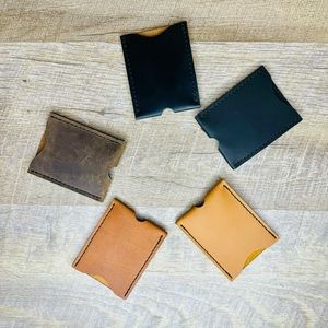 Leather Card Sleeve Wallet, Credit Card Holder, unisex